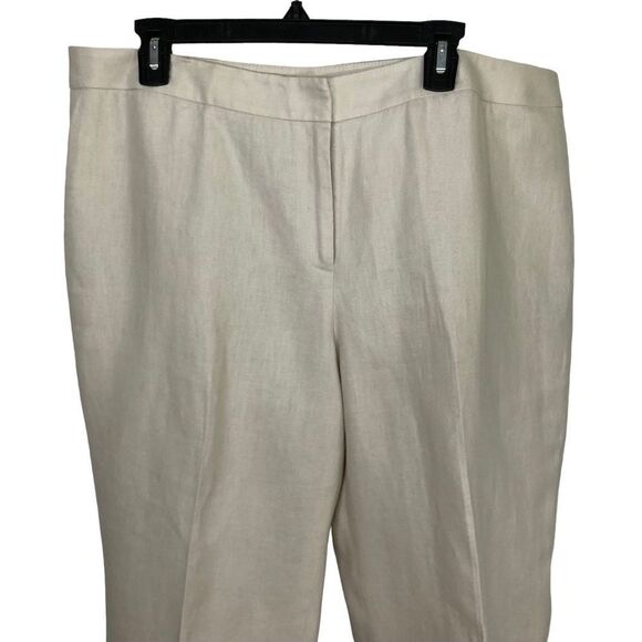 Lafayette 148 New York Linen Barrow Pants TanSize 14 - Picture 4 of 12